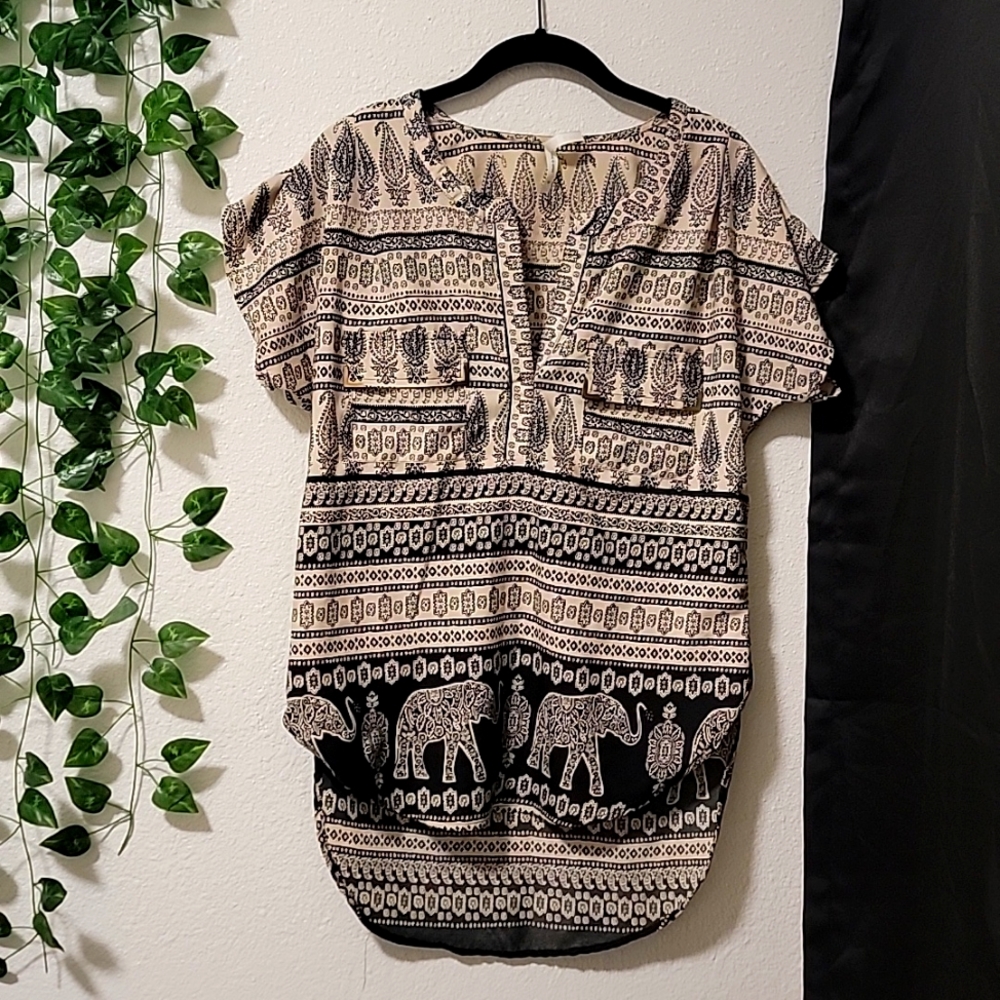 Elephant Boho Top